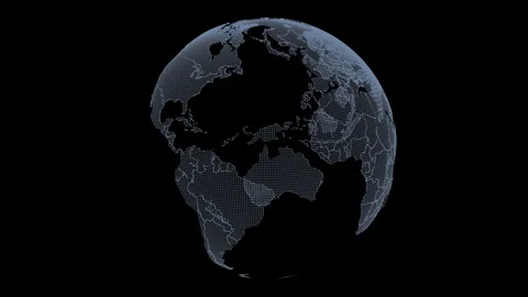 World Globe Transparent Screen. Stock Footage 88434923