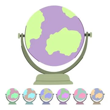 World globe vector cartoon graphic Stock Illustration