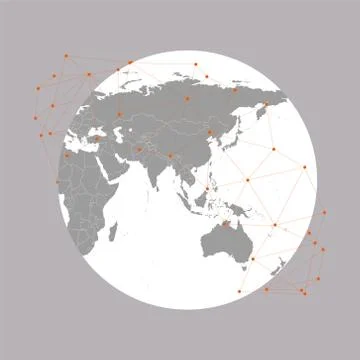 World globe Vector Illustration, background for communication Illustrazione stock