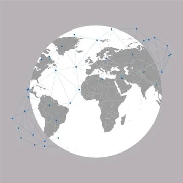 World globe Vector Illustration, background for communication Stock Illustration
