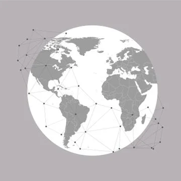 World globe Vector Illustration, background for communication 스톡 일러스트