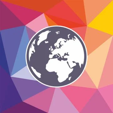 World globe vector illustration on wrapping surface background Stock-Illustration