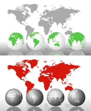 World Globes Stock Illustration