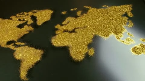 World of gold, black Video stock 12568514