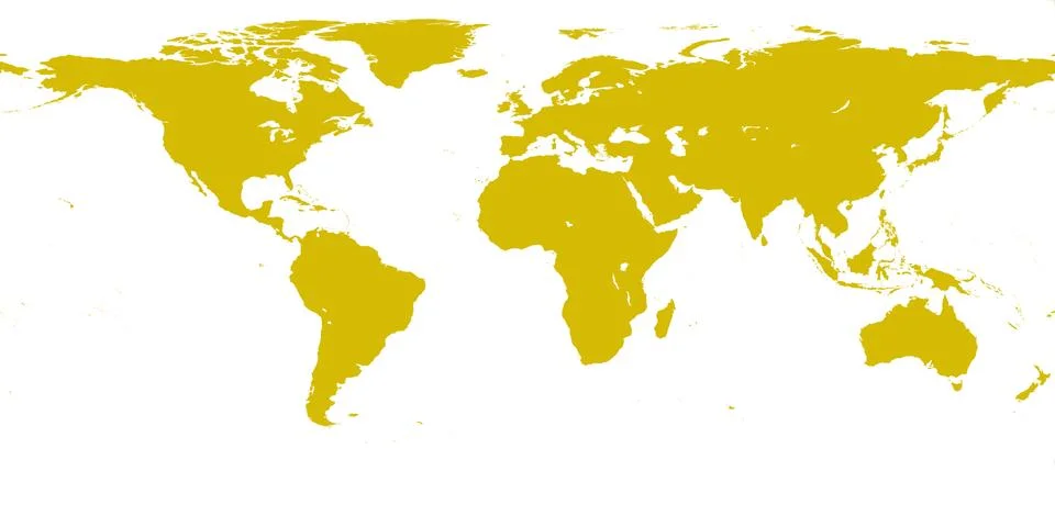 World gold map Stock Illustration