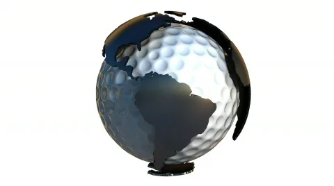World of golf (with alpha channel, loop) Stock Footage 659842