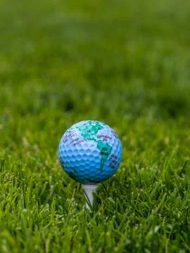 World golf concept Stock Photos