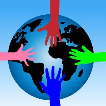 World hand Illustrazione stock