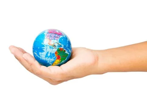 World in hand Foto stock