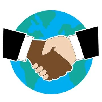 World Hand Shake Stock Illustration
