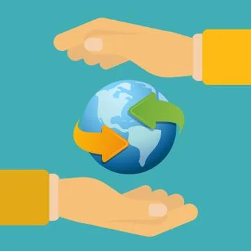 World in hands communication concept Stock Illustration