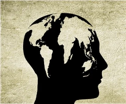 World head Stock Illustration