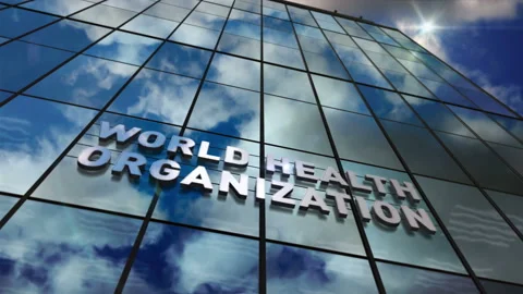 World Health Organization building glass skyscraper loop animation Stock Footage