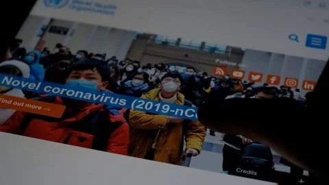 World Health Organization WHO website - coronavirus news Stock Footage