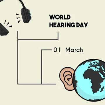 World Hearing Day Stock Illustration