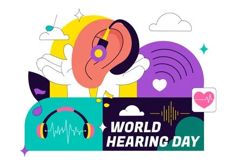 World Hearing Day Vector Illustration On March 3rd Promoting Deafness Preve.. Stock Illustration
