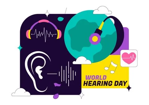 World Hearing Day Vector Illustration On March 3rd Promoting Deafness Preve.. Stock Illustration