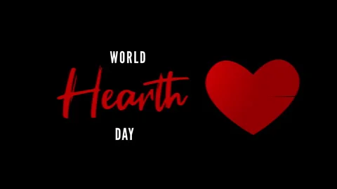 World Heart Day drawing text animation for heart health awareness campaigns Stock Footage 346279969