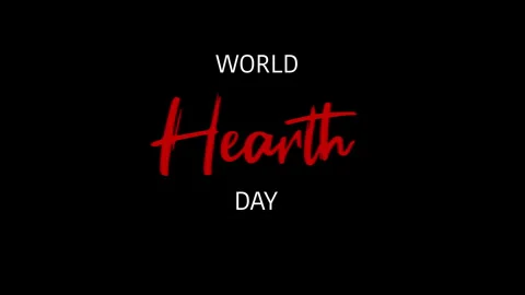 World Heart Day handwritten text animation for heart health awareness Stock Footage 346279970