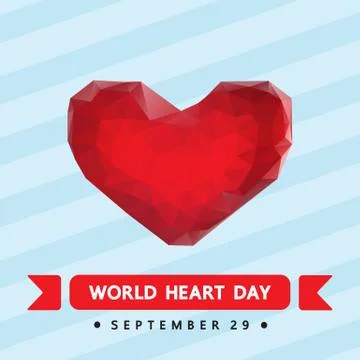 World heart day ,vector design for international day. Stock Illustration
