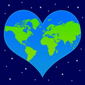 World heart Stock Illustration