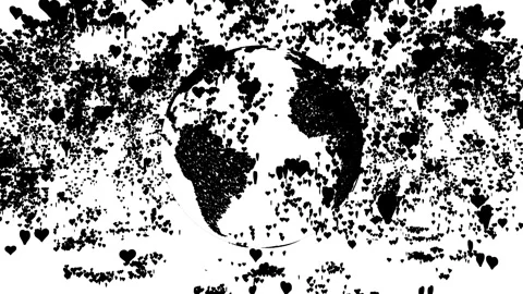 World Hearts Particles 02 Stock Footage 262551708