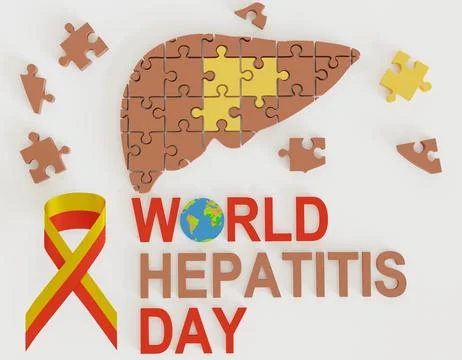 World Hepatitis day 3d concept image Stock Illustration