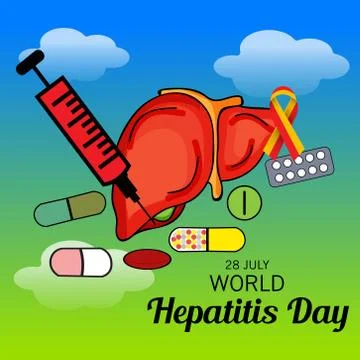 World Hepatitis Day. Illustrazione stock