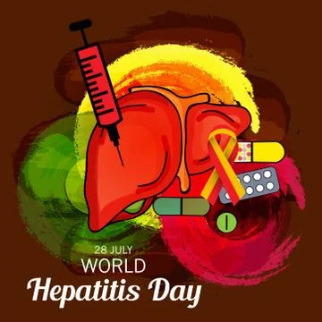 World Hepatitis Day. Illustrazione stock