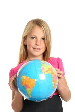 The World in her Hands Stock Photos