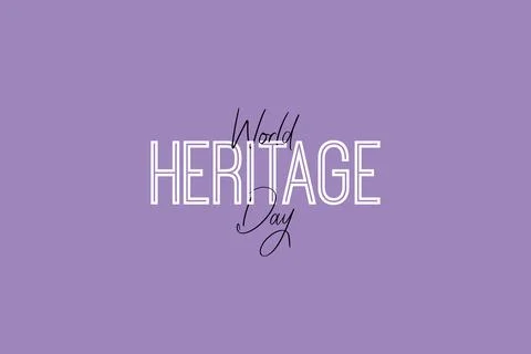 World Heritage Day typography vector design Stock Illustration