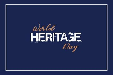 World Heritage Day typography vector background design Illustrazione stock