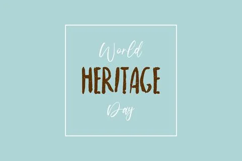 World Heritage Day typography vector background design Stock Illustration
