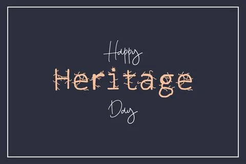 World Heritage Day vector typography background design Stock Illustration