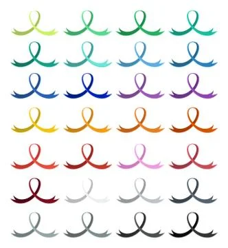 World Holiday Ribbons Stock Illustration