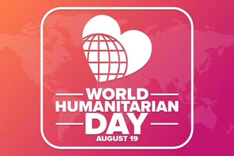 World Humanitarian Day. August 19. Holiday concept. Template for background Stock Illustration