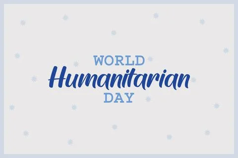 World Humanitarian Day text. Stock Illustration