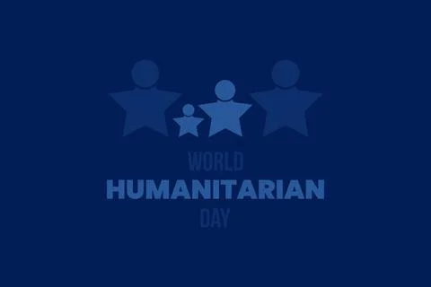 World Humanitarian Day typography vector background design Stock Illustration