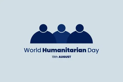 World Humanitarian Day typography vector background design Stock Illustration