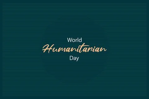 World Humanitarian Day typography vector background design Illustrazione stock