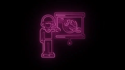 World Icon Isolated on Black Background Global Earth Graphic Animation Video stock 331737034
