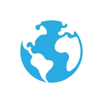 World icon logo design template isolated illustration Stock Illustration