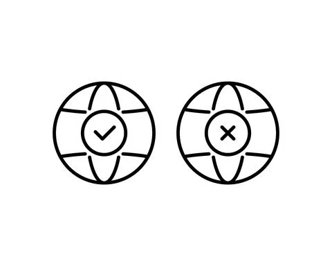 World icon - vector. Black planet icon. Globe icon in flat style, isolated. T Stock Illustration