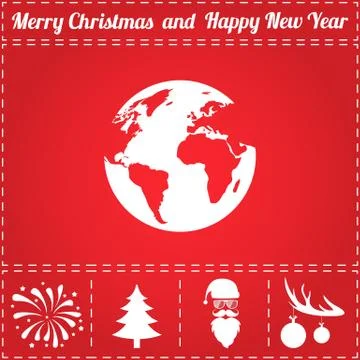 World Icon Vector Stock Illustration