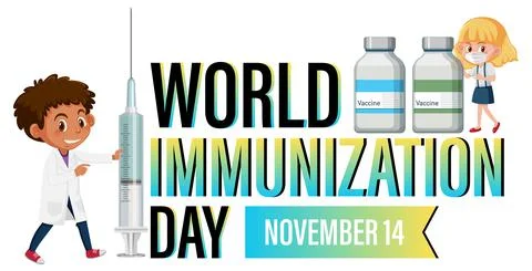 World immunization day banner design Stock Illustration
