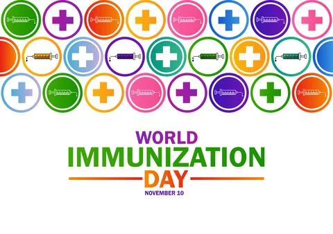 World Immunization Day Modern illustration Stockillustratie