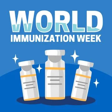 World Immunization Week for better world health Stock Illustration