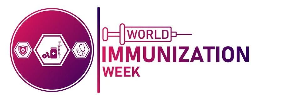 World Immunization Week Stock Illustration