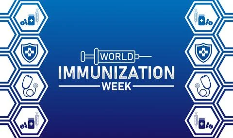 World Immunization Week Stock Illustration