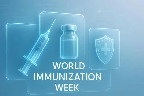 World immunization week Stock Illustration
